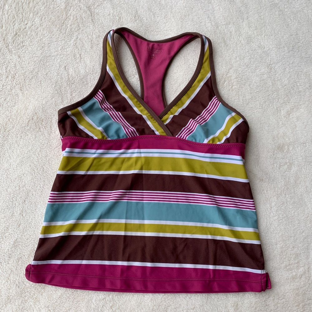 Athleta Multicolor Stripe Active Tank Top